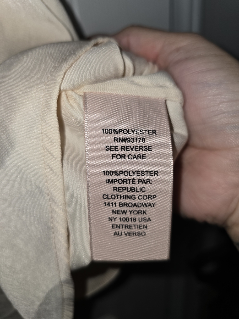 Philosophy Cream Short-Sleeve Button Front Blouse Size 2x - Picture 4 of 8